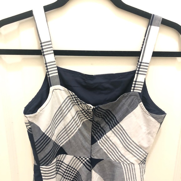 Maison Jules Gingham Dress in navy blue/white - Picture 4 of 7